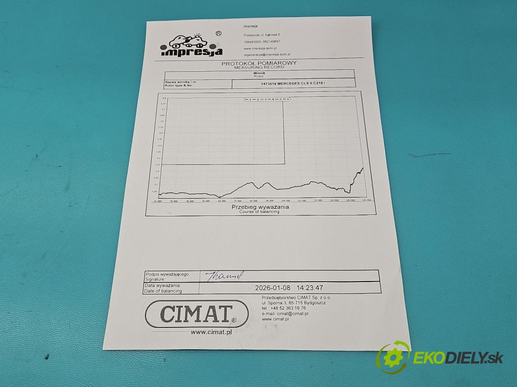 Mercedes CLS II C218 2010-2018 4.7 V8 (278922) 408KM automatic 300 kW 4663 cm3 4- turbodúchadlo, turbo repasovaná 784036-6