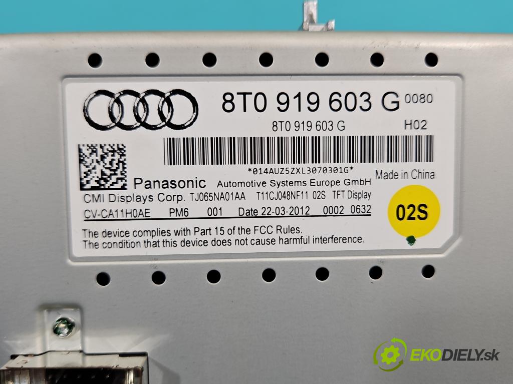 Audi Q5 2008-2016 2.0 TFSI 252KM automatic 185 kW 1984 cm3 5- Zobrazit: 8T0919603G (Prístrojová doska)