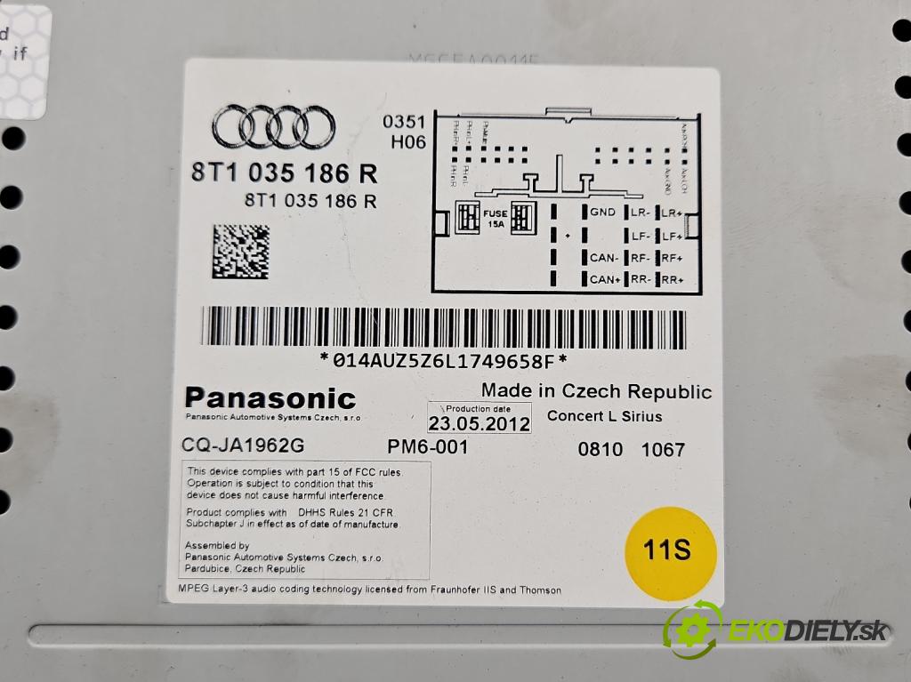 Audi Q5 2008-2016 2.0 TFSI 252KM automatic 185 kW 1984 cm3 5- Radio originál 8T1035186R