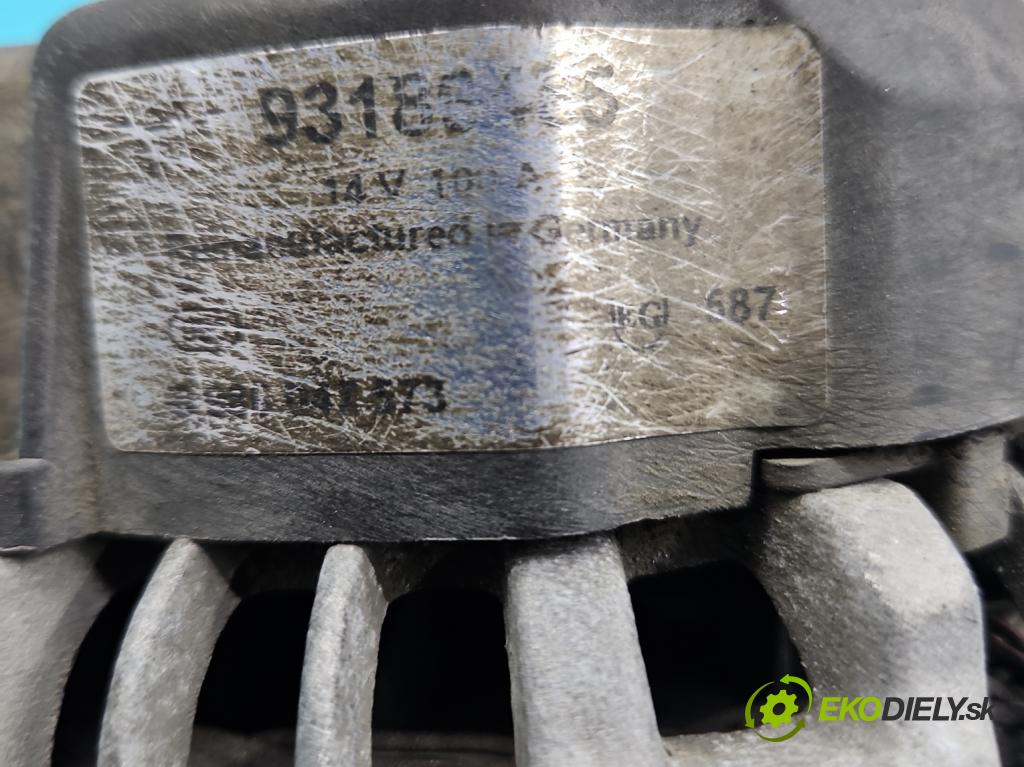 Opel Astra II 1998-2009 1.4 16V 90 HP manual 66 kW 1389 cm3 5- Alternator 93186485 (Alternátor)