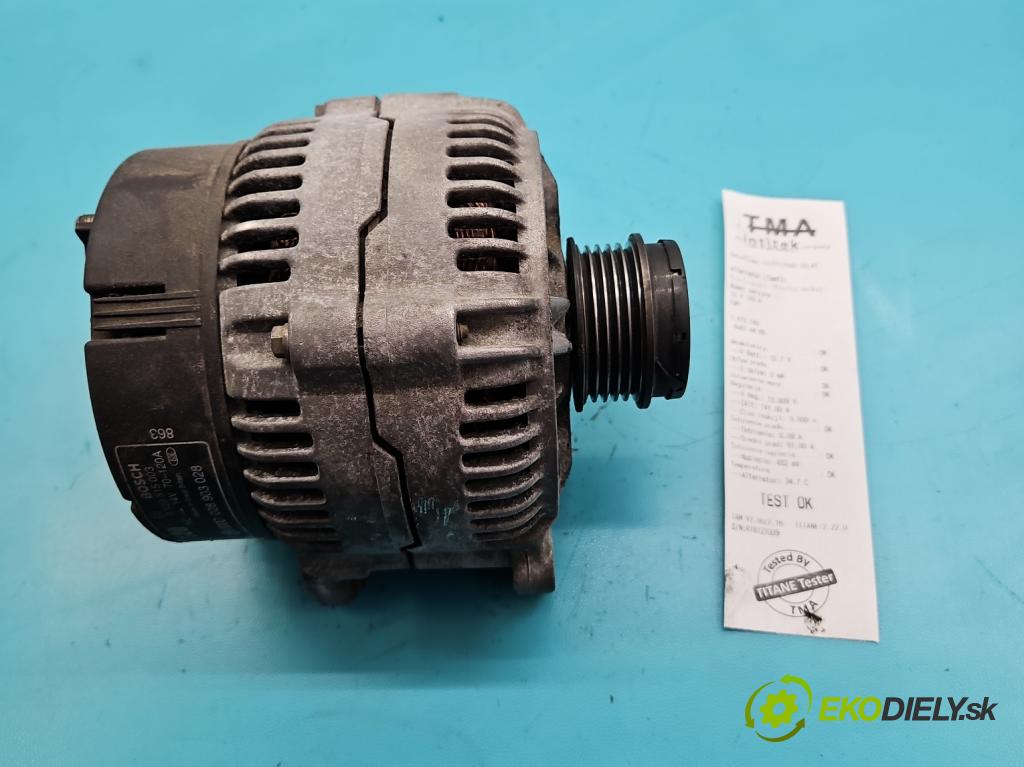 Audi A4 B5 1994-2001 1.9 tdi 90 HP manual 66 kW 1896 cm3 5- Alternator 0123515003 (Alternátor)