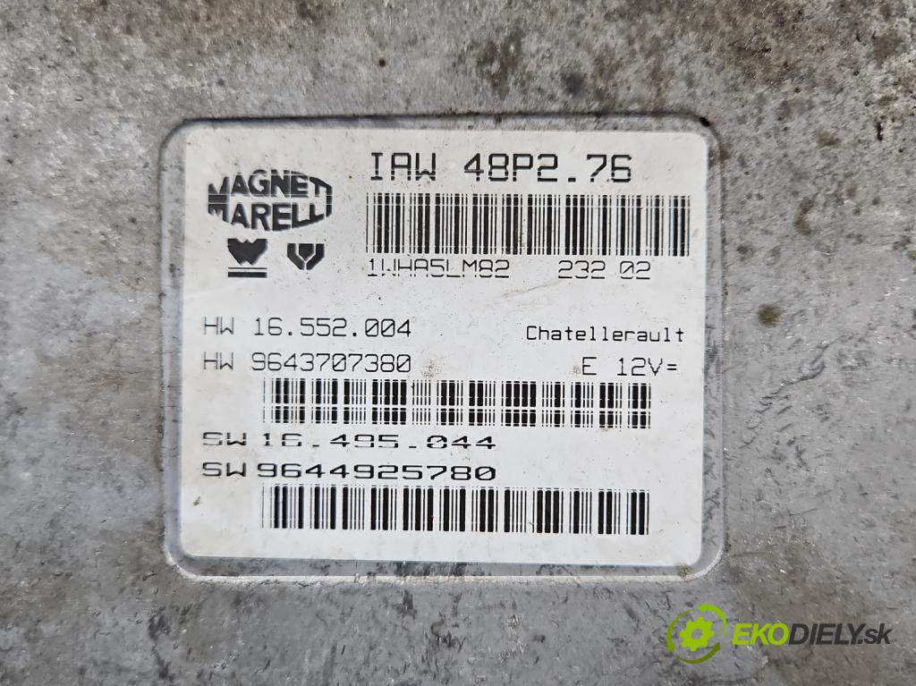 Peugeot 206 1.1 8V 60 HP manual 44 kW 1124 cm3 5- riadiaca jednotka motora IAW 48P2.76