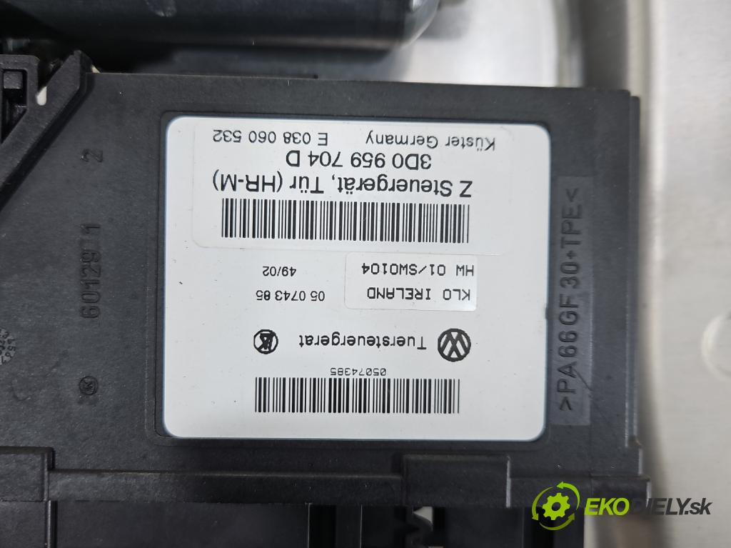 Vw Phaeton 3.2 V6 fsi 241KM automatic 177 kW 3189 cm3 4- mechanismus stahování zadní pravý 3D0959704D