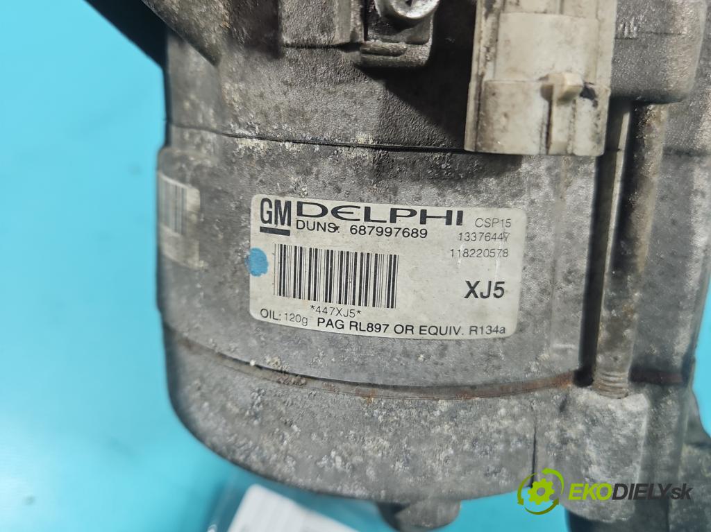 Chevrolet Cruze 1.6 16V 124hp manual 91 kW 1598 cm3 4- Kompresor: klimatizácie 13376447 (Kompresor klimatizácie)