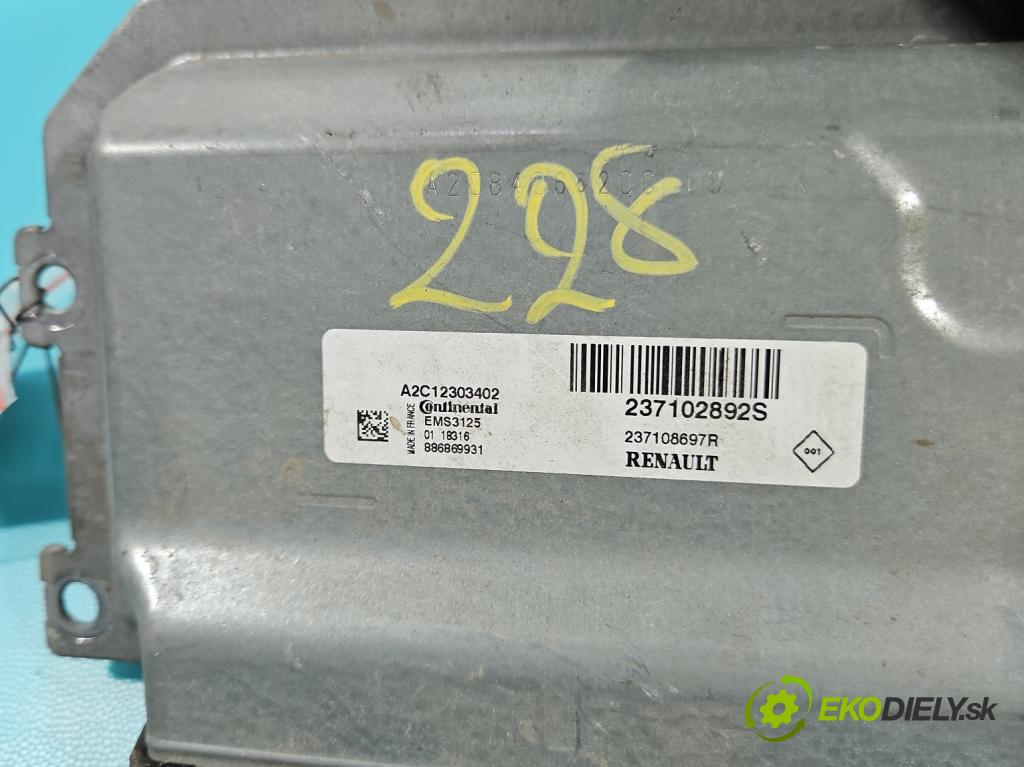 Dacia Sandero II 2012-2020 1.0 12V 73 HP manual 54 kW 999 cm3 5- riadiaca jednotka motora 237102892S