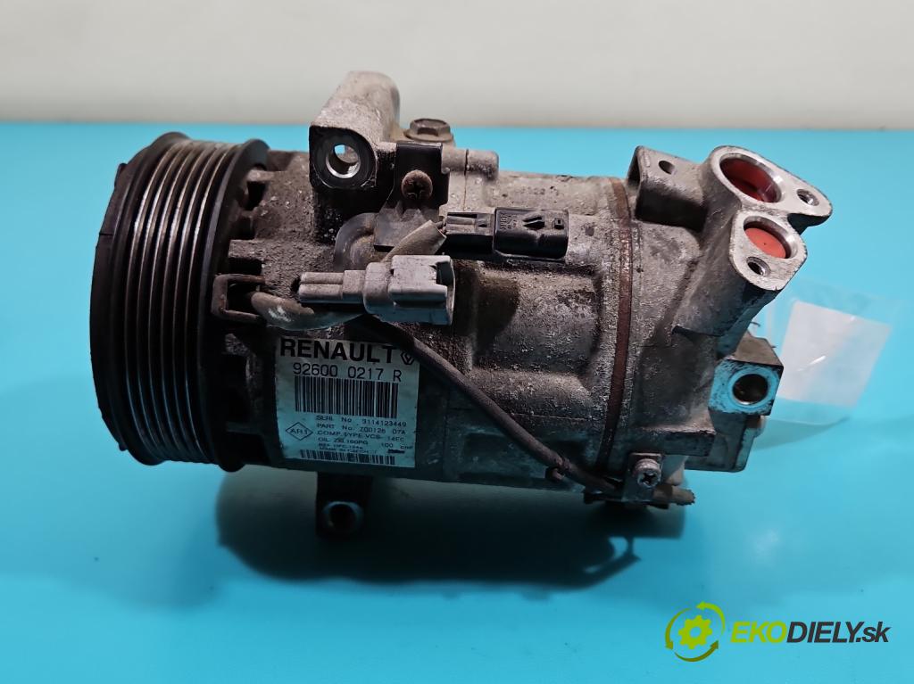 Renault Captur I 2013-2019 0.9 Tce 90 HP manual 66 kW 898 cm3 5- Kompresor: klimatizácie 926000217R (Kompresor klimatizácie)