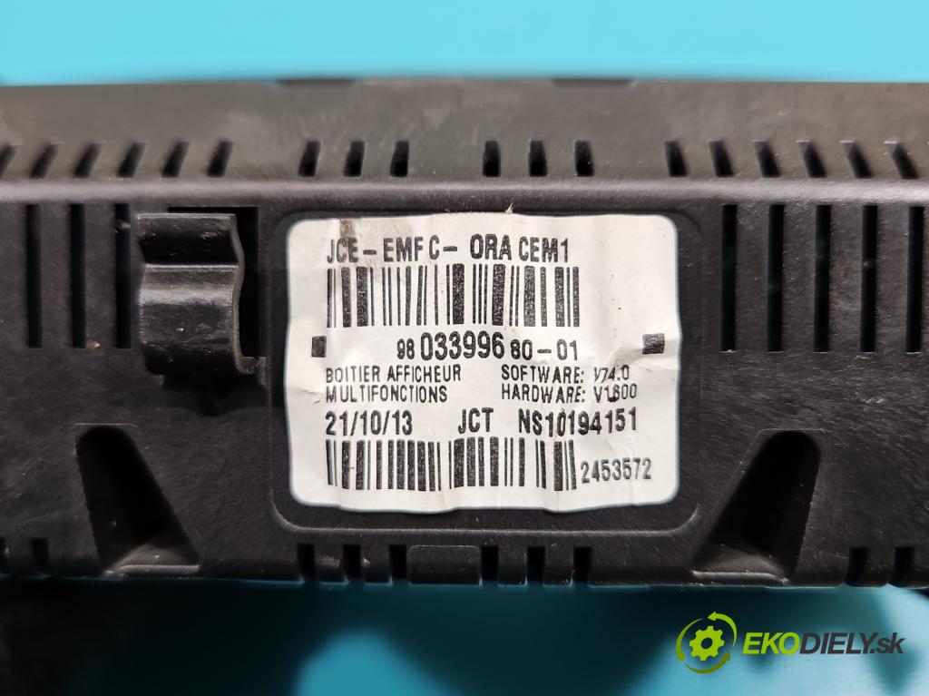 Toyota Proace I 2013-2016 2.0 D4D 128 HP manual 94 kW 1997 cm3 5- Zobrazit: 9803399680 (Prístrojová doska)