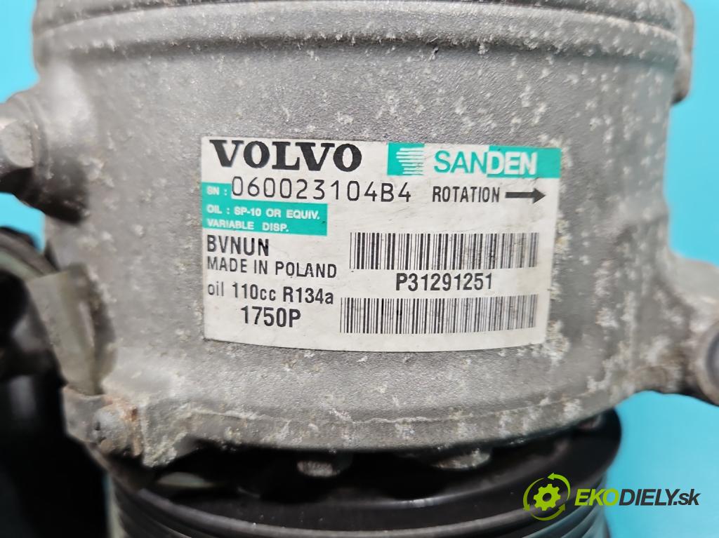 Volvo V40 II 2012-2019 1.6 D2 114 HP manual 84 kW 1560 cm3 5- Kompresor: klimatizácie 31291251 (Kompresor klimatizácie)