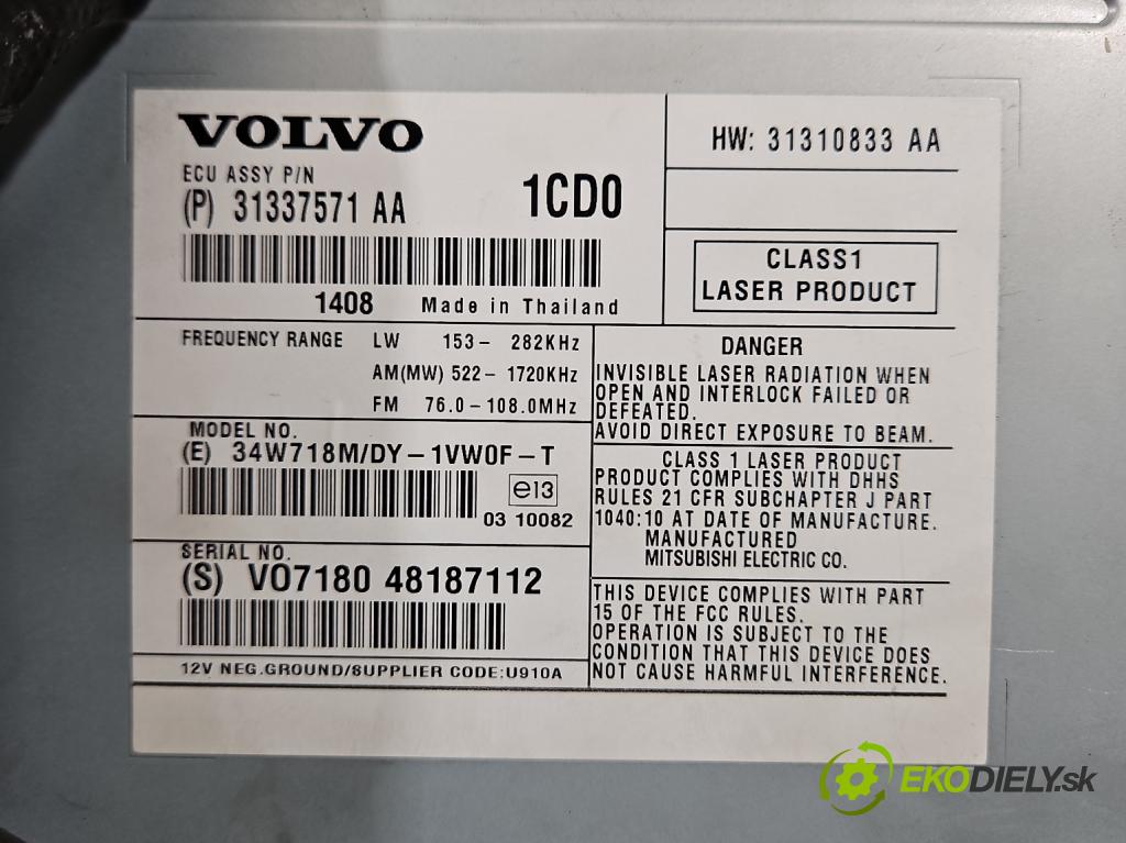Volvo V40 II 2012-2019 1.6 D2 114 HP manual 84 kW 1560 cm3 5- Radio originál 31337571AA