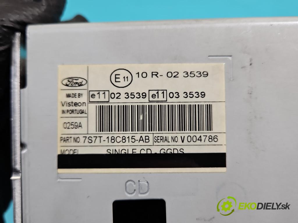Ford Mondeo Mk4 2007-2014 1.6 16V 125 HP manual 92 kW 1596 cm3 5- Radio originál 7S7T-18C815-AB