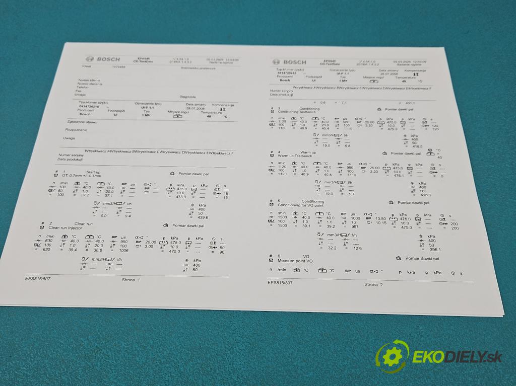 Seat Ibiza III 6L 2002-2008 1.4 tdi 80 hp manual 59 kW 1422 cm3 3- vstřikovací čerpadlo 0414720215 (Vstřikovač paliva)