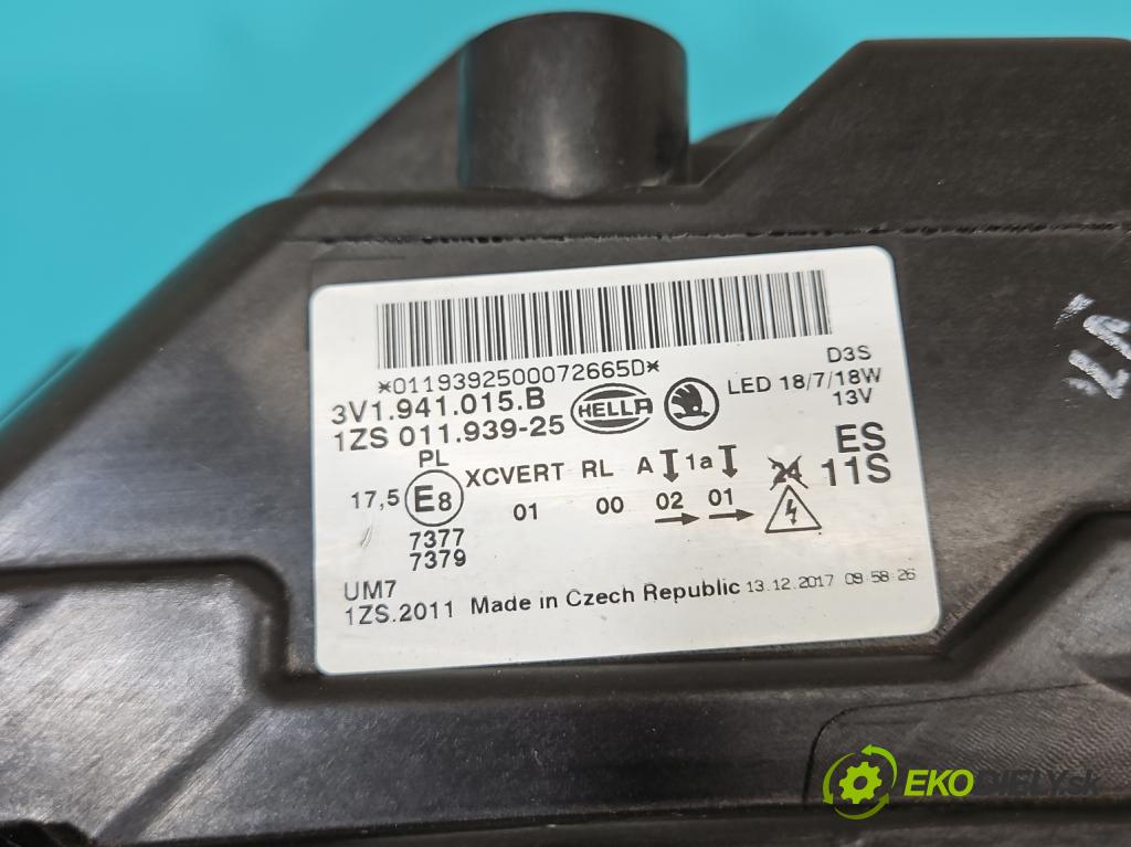 Skoda Superb III 2015-2024 2.0 TDI 190 hp automatic 140 kW 1968 cm3 5- světlo levý 3V1941015B (Klika dveří ostatní)