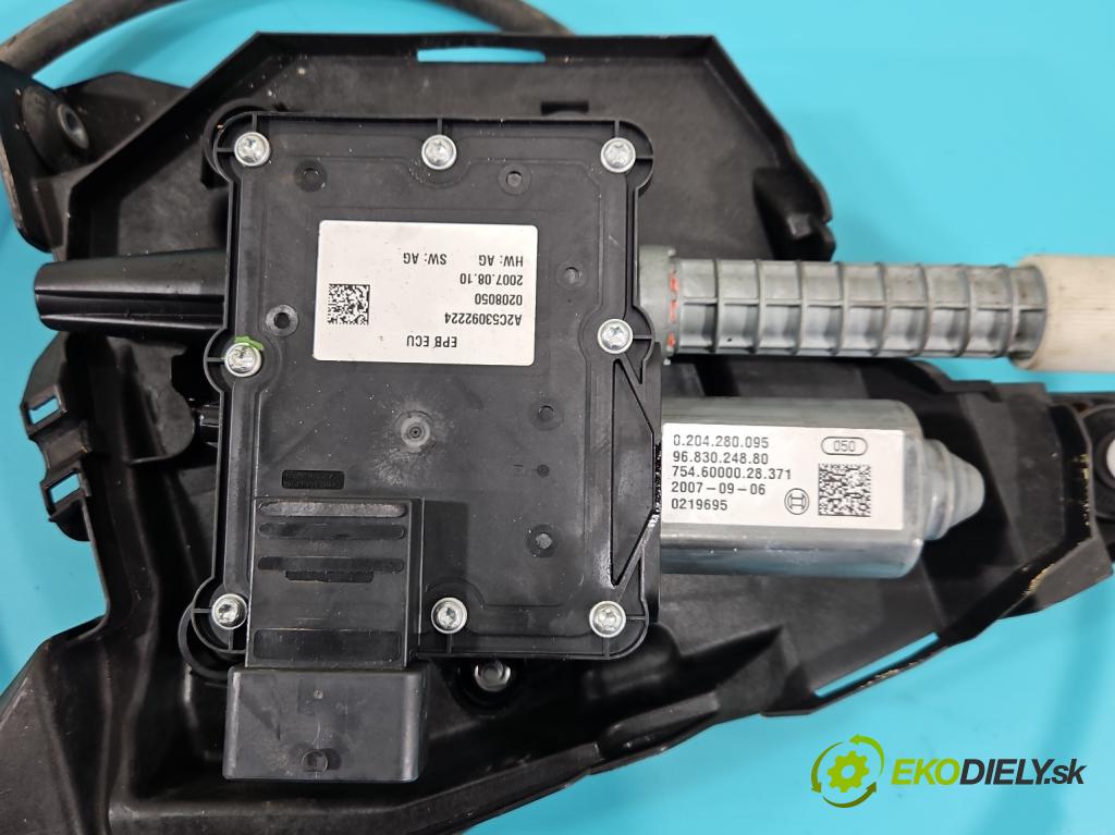 Citroen C4 Picasso I 2006-2013 2.0 hdi 136hp automatic 100 kW 1997 cm3 5- brzda manuál: elektrický: 9683024880 (Ruční brzdy)