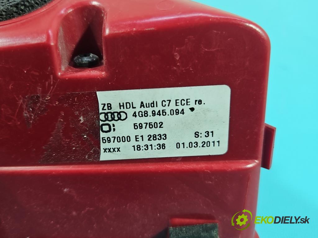 Audi A7 4G 2010-2018 4.0 V8 TFSI 420hp automatic 309 kW 3993 cm3 5- světlo zadní pravé 4G8945094 (Klika dveří ostatní)