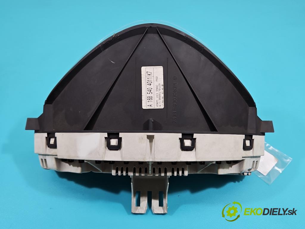 Mercedes A W168 1997-2004 1.6 102 HP manual 75 kW 1598 cm3 5- prístrojovka/ budíky A1685404011 (Prístrojová doska)