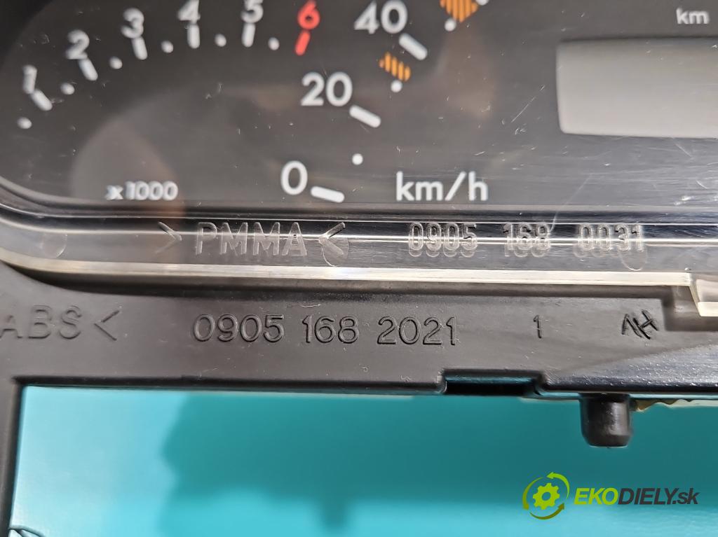 Mercedes A W168 1997-2004 1.6 102 HP manual 75 kW 1598 cm3 5- prístrojovka/ budíky A1685404011 (Prístrojová doska)