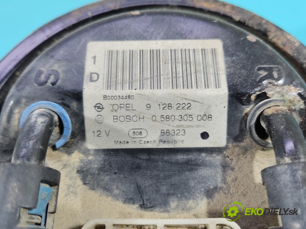 Opel Astra II 1998-2009 1.6 75 hp manual 55 kW 1598 cm3 5- čerpadlo paliva 0580305008