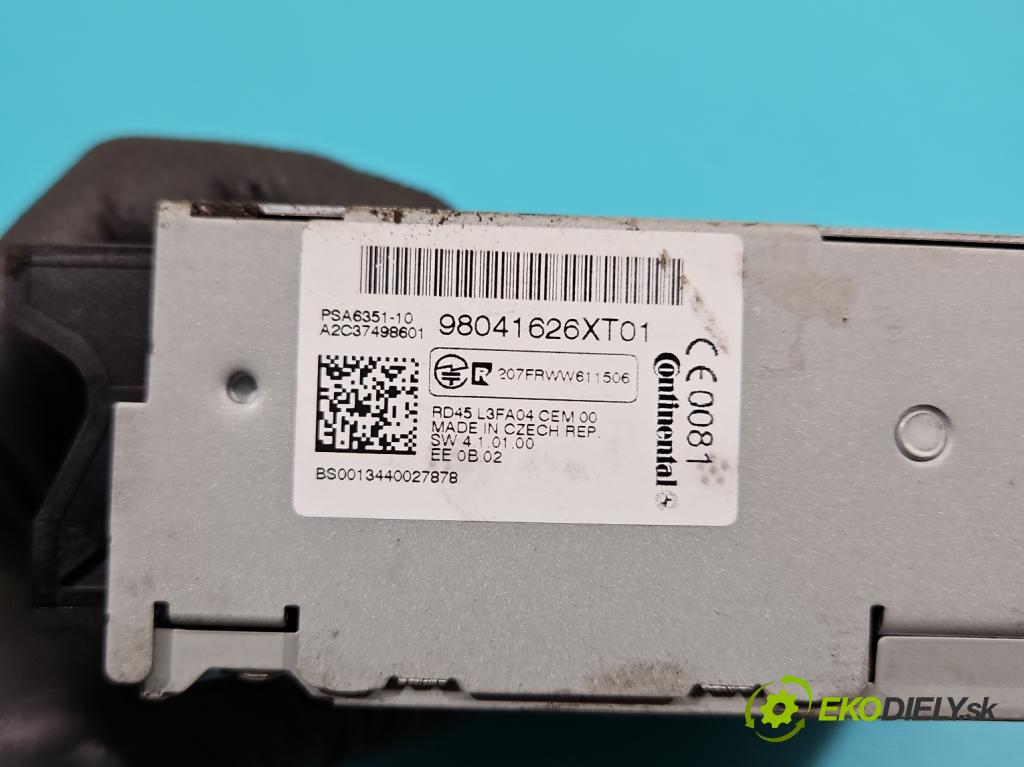 Toyota Proace I 2013-2016 2.0 D4D 128 HP manual 94 kW 1997 cm3 5- Radio originál 98041626XT