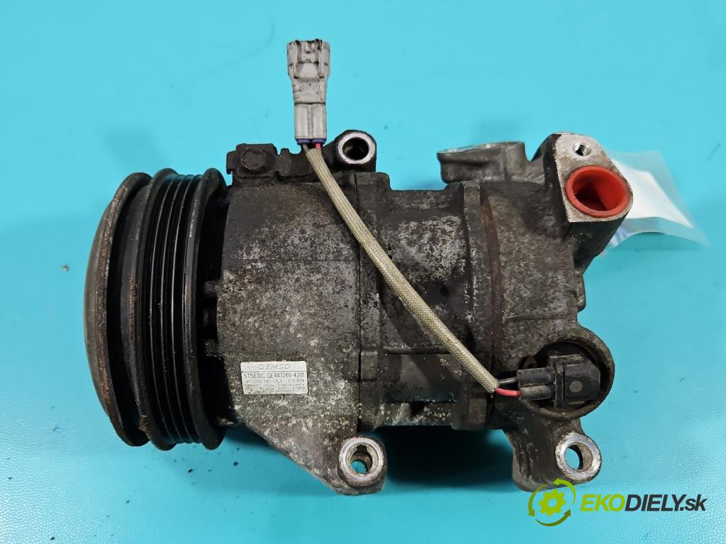 Toyota Yaris III 2011-2020 1.3 vvti 99 HP manual 73 kW 1329 cm3 5- Kompresor: klimatizácie 447260-4201 (Kompresor klimatizácie)