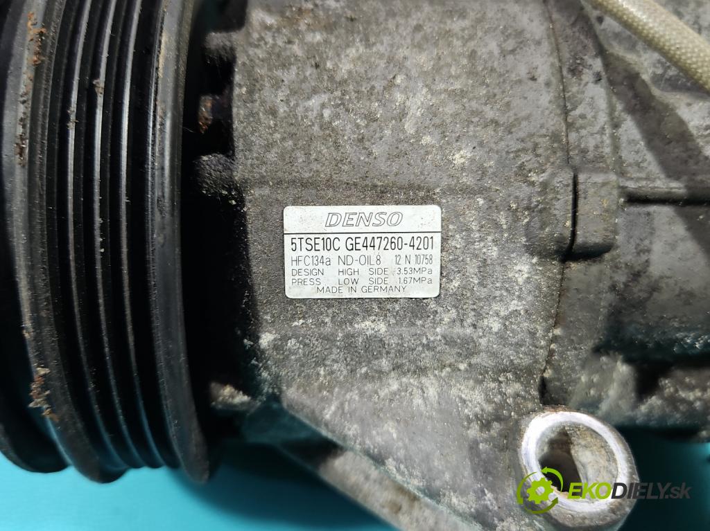 Toyota Yaris III 2011-2020 1.3 vvti 99 HP manual 73 kW 1329 cm3 5- Kompresor: klimatizácie 447260-4201 (Kompresor klimatizácie)