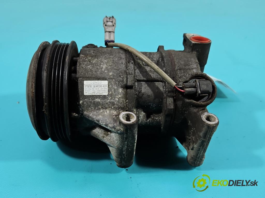 Toyota Yaris III 2011-2020 1.3 vvti 99 HP manual 73 kW 1329 cm3 5- Kompresor: klimatizácie 447260-4201 (Kompresor klimatizácie)