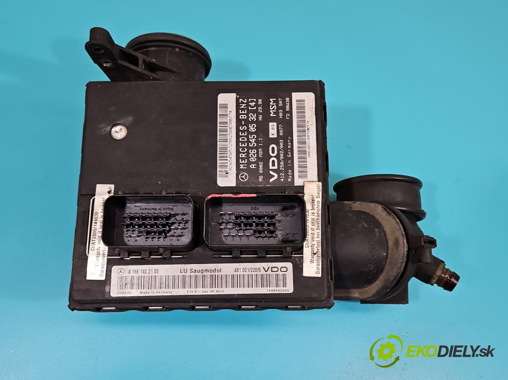 Mercedes A W168 1997-2004 1.6 102 HP manual 75 kW 1598 cm3 5- riadiaca jednotka motora A1661402100