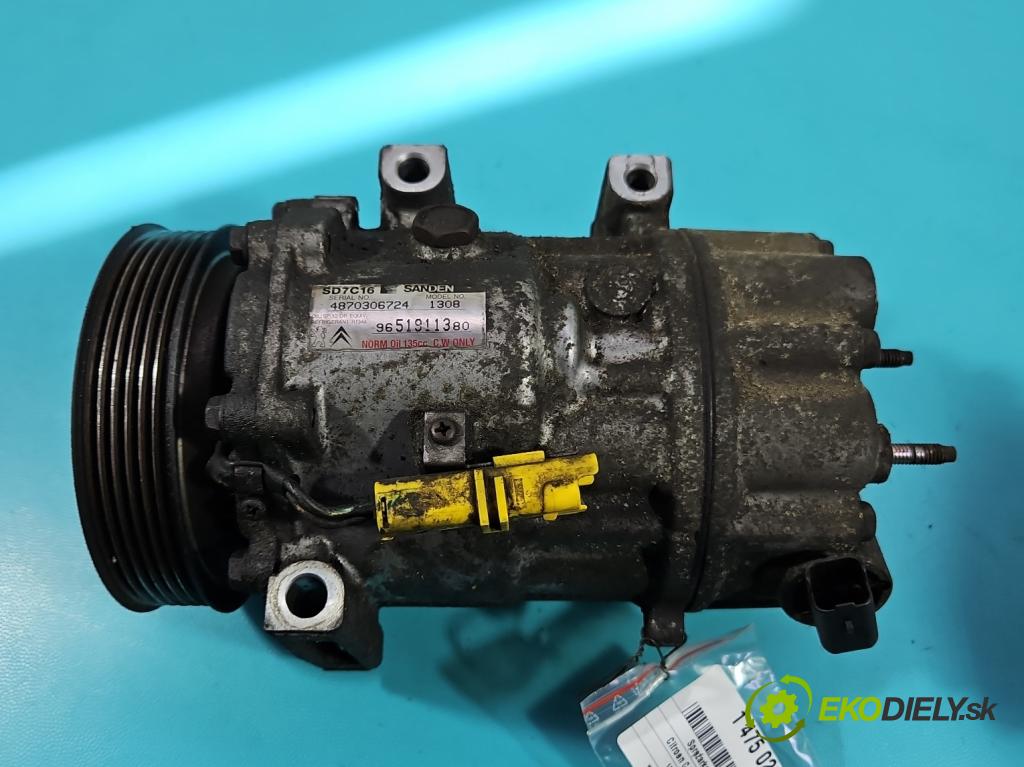 Citroen C4 Picasso I 2006-2013 2.0 hdi 136 HP automatic 100 kW 1997 cm3 5- Kompresor: klimatizácie 9651911380 (Kompresor klimatizácie)