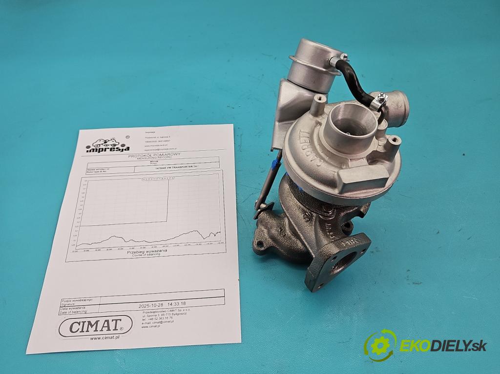 Vw Transporter T4 1990-2003 1.9 TD 68 HP manual 50 kW 1896 cm3 5- turbodúchadlo, turbo repasovaná 454064-1