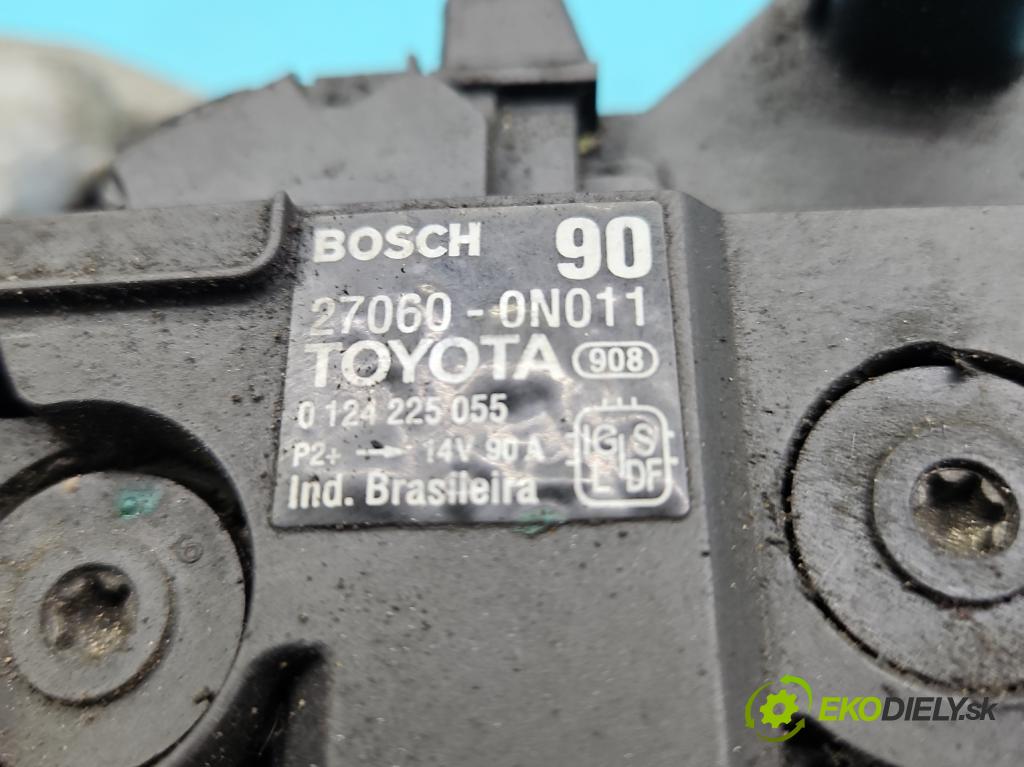 Toyota Yaris II 2005-2011 1.4 D4D 90 HP manual 66 kW 1364 cm3 5- Alternator 27060-0N011 (Alternátor)
