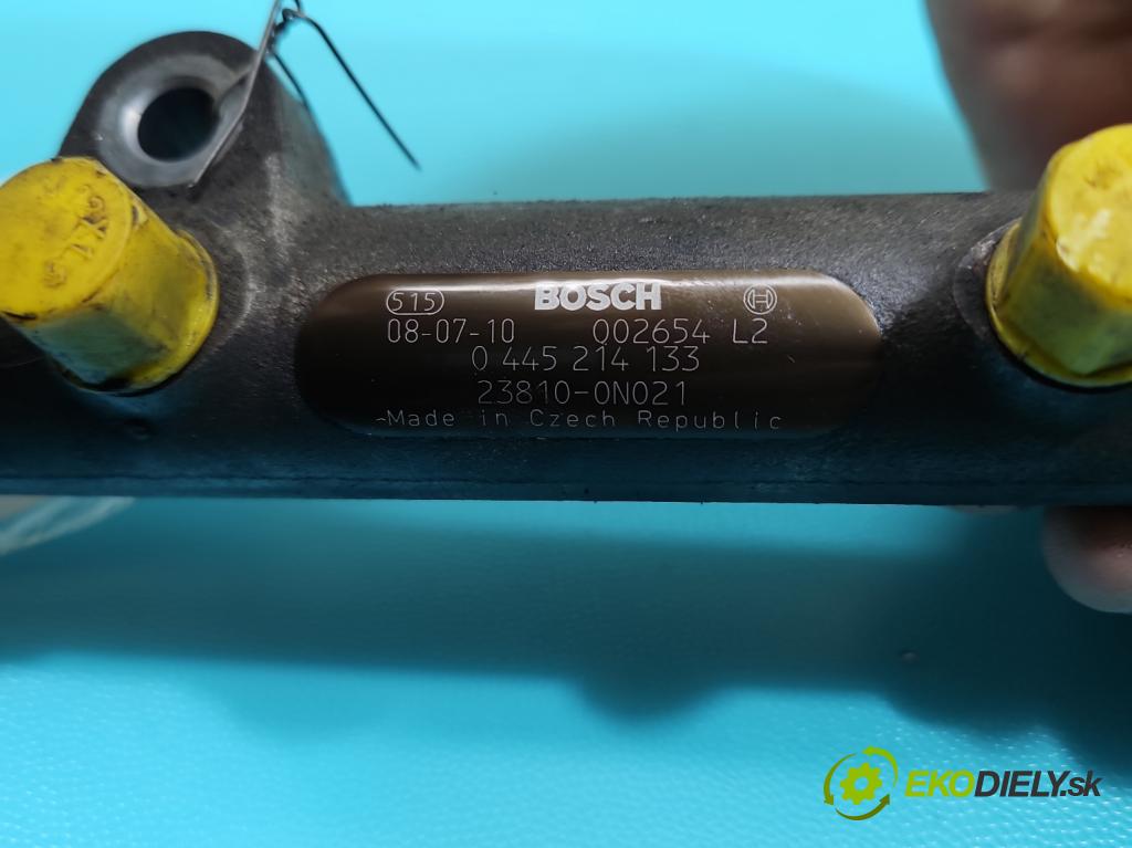 Toyota Yaris II 2005-2011 1.4 D4D 90 HP manual 66 kW 1364 cm3 5- lišta vstrekovacia 0445214133 (Vstrekovacia lišta)