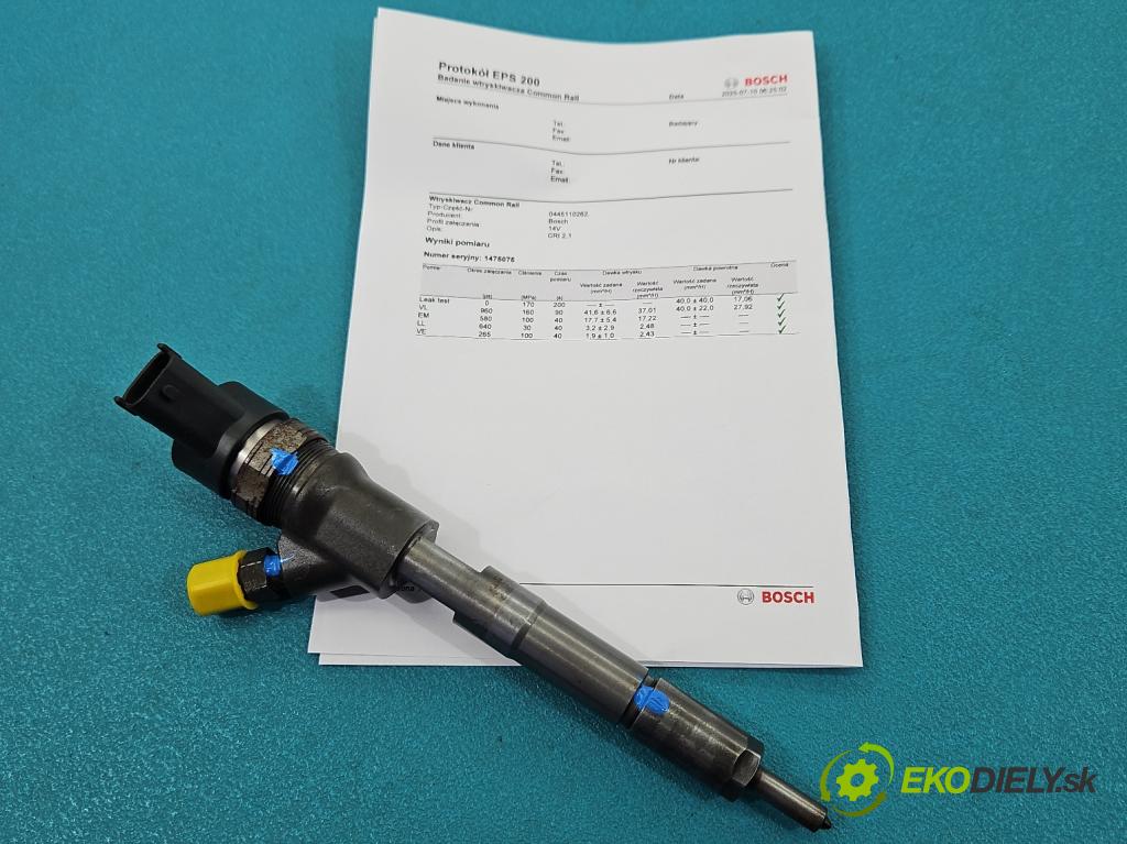 Toyota Yaris II 2005-2011 1.4 D4D 90 HP manual 66 kW 1364 cm3 5- vstrek 0445110262 (Vstrekovač paliva)