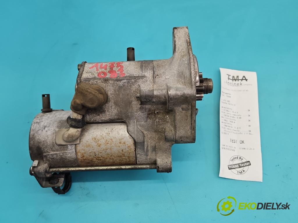 Toyota Yaris II 2005-2011 1.4 D4D 90 HP manual 66 kW 1364 cm3 5- štartér 28100-33080 (Štartér)