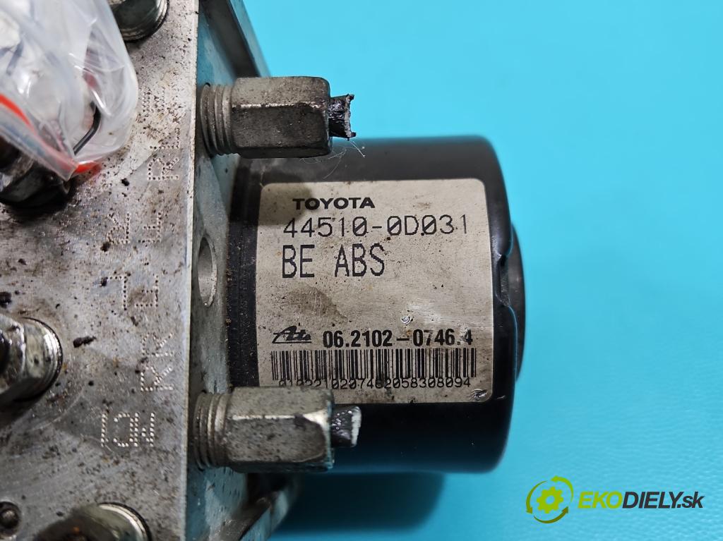 Toyota Yaris II 2005-2011 1.4 D4D 90 hp manual 66 kW 1364 cm3 5- čerpadlo abs 44510-0D031 (Pumpy brzdové)