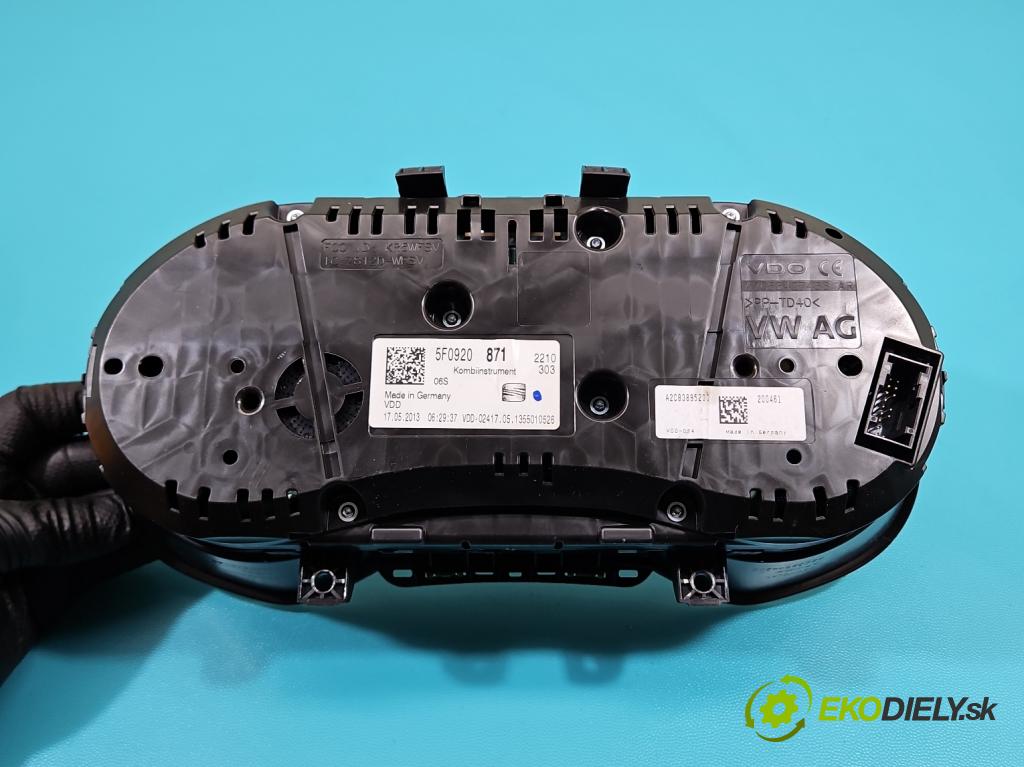 Seat Leon III 2012-2020 1.8 TSI 179KM automatic 132 kW 1798 cm3 5- prístrojovka/ budíky 5F0920871 (Prístrojová doska)