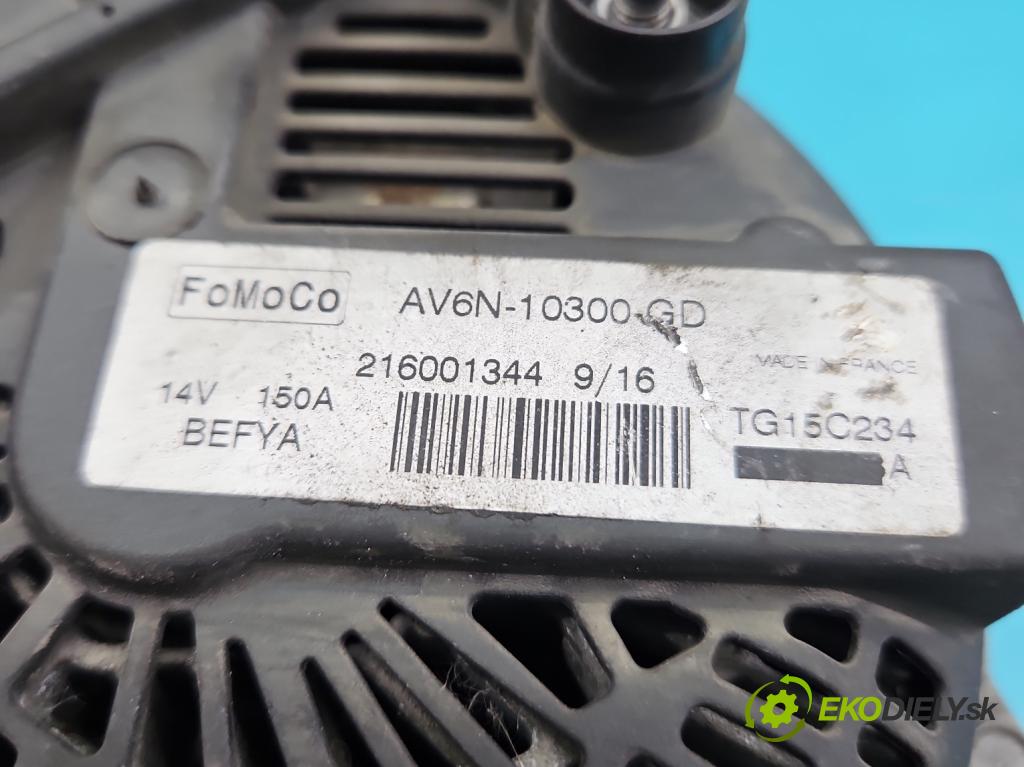Ford Focus Mk3 2010-2018 1.5 tdci 120 HP manual 88 kW 1499 cm3 5- Alternator AV6N-10300-GD (Alternátor)