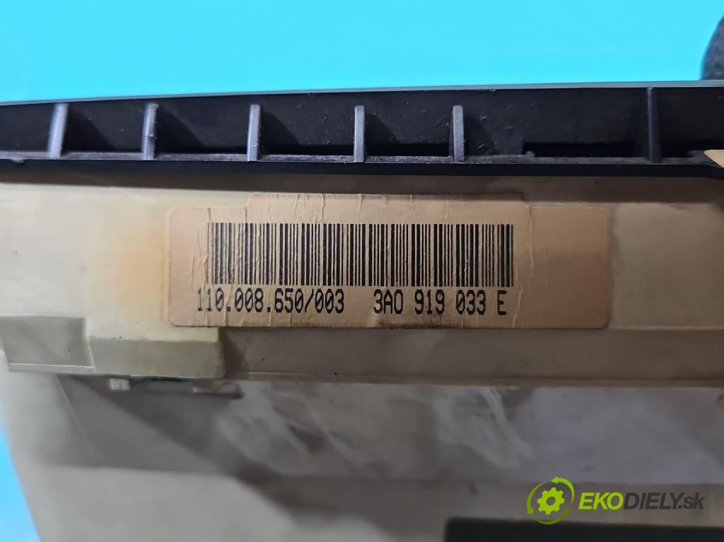 Vw Passat B4 1993-1997 2.0 8V 116 HP manual 85 kW 1984 cm3 4- prístrojovka/ budíky 3A0919033E (Prístrojová doska)