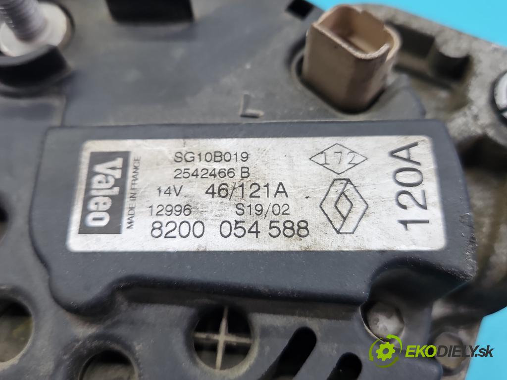 Renault Scenic I 1996-2003 1.9 dci 102 HP manual 75 kW 1870 cm3 5- Alternator 8200054588 (Alternátor)
