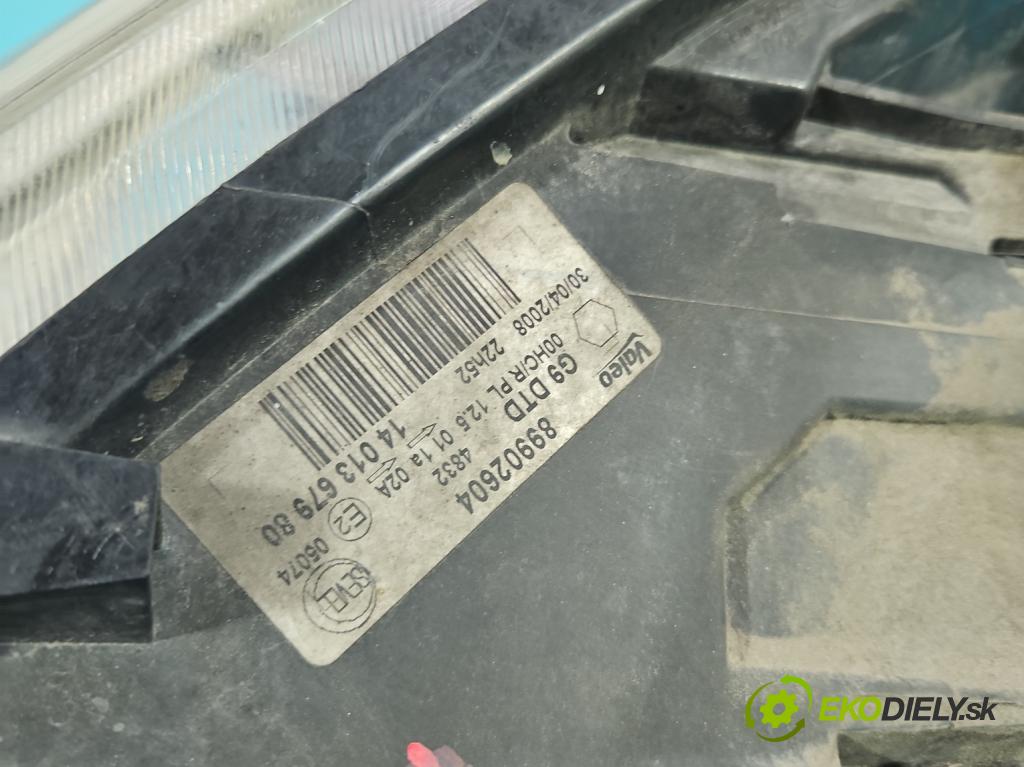 Fiat Scudo II 2006-2016 2.0 jtd 136 HP manual 100 kW 1997 cm3 5- Reflektor: pravý 89902604 (Svetlo predné pravé)