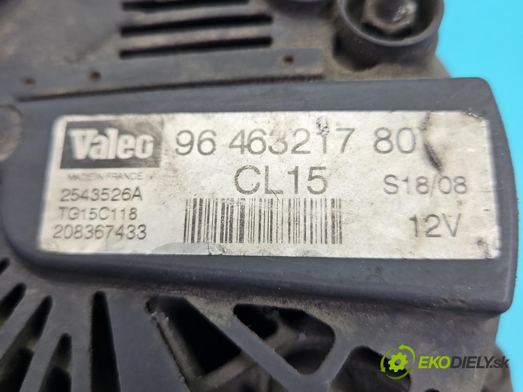 Fiat Scudo II 2006-2016 2.0 jtd 136 HP manual 100 kW 1997 cm3 5- Alternator 9646321780 (Alternátor)