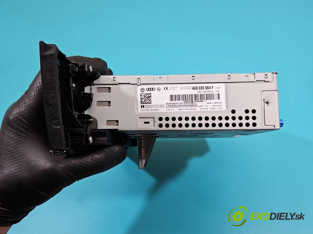 Audi A7 4G 2010-2018 4.0 V8 TFSI 420 hp automatic 309 kW 3993 cm3 5- Radio originál 4G0035664F