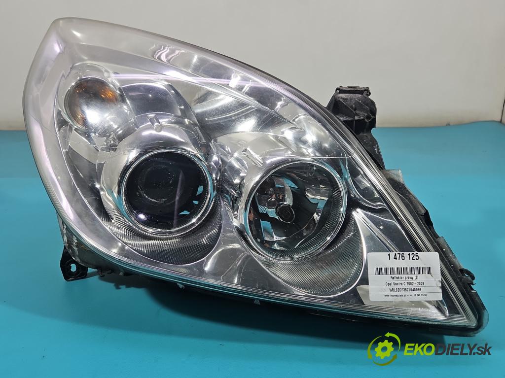 Opel Vectra C 2002-2008 1.9 cdti 150 HP manual 110 kW 1910 cm3 5- Reflektor: pravý 13170916 (Svetlo predné pravé)