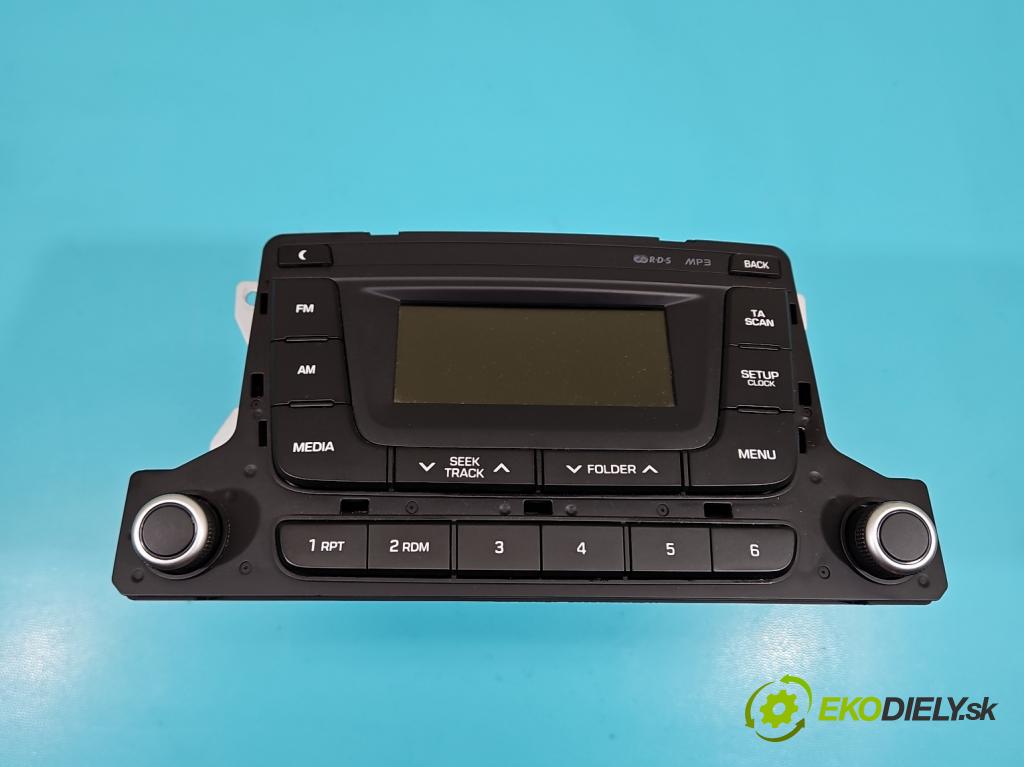 Hyundai I10 II 2013-2019 1.2 16V (G4LA) 87 HP manual 64 kW 1248 cm3 5- Radio originál 96170B96004X