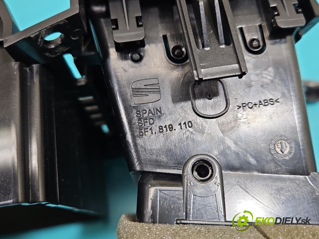 Seat Leon III 2012-2020 1.8 TSI 179KM automatic 132 kW 1798 cm3 5- Mřížka: kúrenia stredová 5F1819110D (Mriežka kúrenia (fukár))