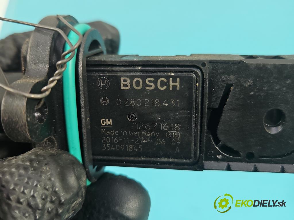 Opel Mokka A 2012-2019 1.6 cdti 136 HP automatic 100 kW 1598 cm3 5- průtokoměr: 0280218431 (Váha vzduchu)