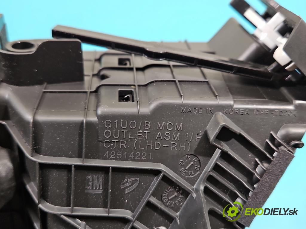 Opel Mokka A 2012-2019 1.6 cdti 136 HP automatic 100 kW 1598 cm3 5- Mřížka: kúrenia stredová 42514221 (Mriežka kúrenia (fukár))