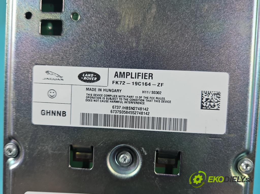 Land rover Discovery Sport 2014-2019 L550 2.0 Td 179KM automatic 132 kW 1999 cm3 5- Zesilovač: FK72-19C164-ZF (Zosilňovač)