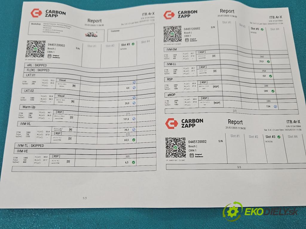 Fiat Ducato II 1994-2006 2.8 jtd 128 HP manual 94 kW 2800 cm3 5- vstrek 0445120002 (Vstrekovač paliva)