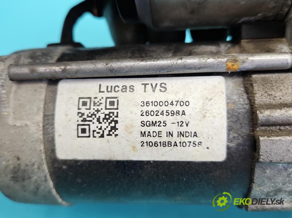 Hyundai I10 II 2013-2019 1.2 16V (G4LA) 87 HP manual 64 kW 1248 cm3 5- štartér 3610004700 (Štartér)