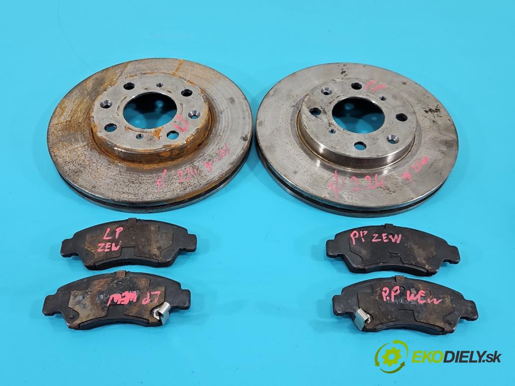 Honda Jazz II 2002-2008 1.3 83 HP manual 61 kW 1339 cm3 5- Štíty: brzdové predné 