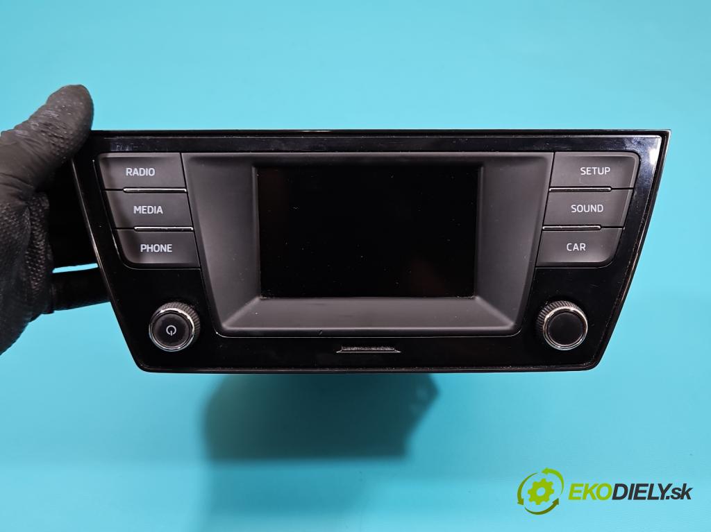 Skoda Fabia III 2014- 2021 1.0 TSI 95 HP manual 70 kW 999 cm3 5- Radio originál 6V0035869D